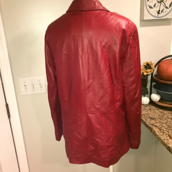 WilsonsLeather red sports coat jacket - Picture 4 of 16